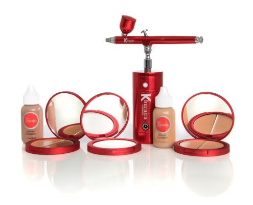 Khuraira Airbrush Kit Containing Makeup Tools for Even Foundation Application