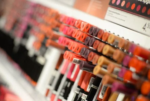 lipsticks on a shelf