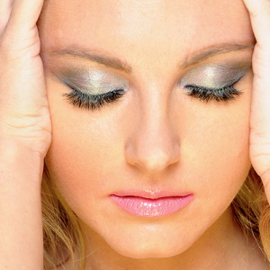 A mascara is used on the eye lashes to create a fuller look