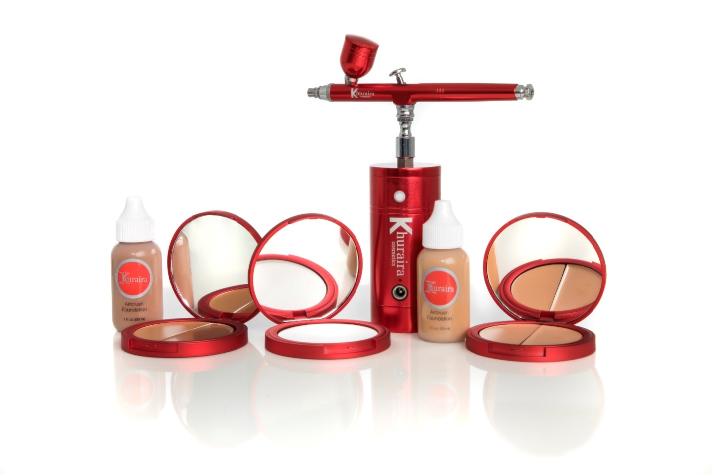 Khuraira Airbrush Kit is a professional yet portable tool that gives 12 hours long application of the HD Airbrush Foundation